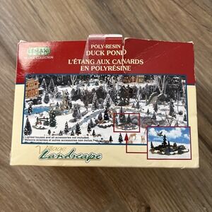 Lemax 2001 Carole Towne Collection Christmas Duck Pond VILLAGE Landscape